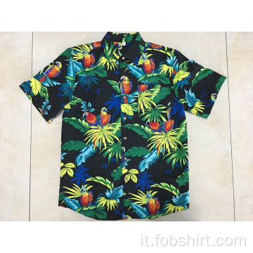 Camicia hawaii stampata in 100% poliestere